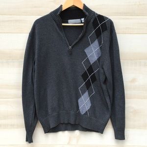 Oscar de la Renta argyle pullover sweater Large